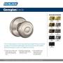 Schlage F51 GEO 716 Georgian Knob Keyed Entry Lock, Aged Bronze