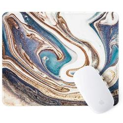 ITNRSIIET Gaming Mouse Pad with Stitched Edges, Premium-Textured Mouse Mat Pad, Non-Slip Rubber Base Mousepad for Laptop, Computer & PC, 10.2×8.3×0.12 inches, Natural Luxury marbling Art