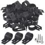 Glarks 60Pcs 3/4 Inch Black Nylon Screw Mounting R-Type Cable Clip Wire Clamp with 60Pcs Screws for Wire, Cable, Conduit and Cable Conduit Kit (Black)