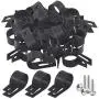 Glarks 60Pcs 3/4 Inch Black Nylon Screw Mounting R-Type Cable Clip Wire Clamp with 60Pcs Screws for Wire, Cable, Conduit and Cable Conduit Kit (Black)