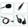 AGPtEK Hands-Free Call Center Noise Cancelling Corded Binaural Headset Headphone with 4-Pin RJ9 Crystal Head and Mic Microphone for Desk Phone - Telephone Counselling Services, Insurance, Hospitals