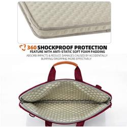 KINGSLONG Laptop Case Sleeve 15 15.6 16 Inch Laptop Bag Lightweight Slim Computer Notebook Ultrabooks Carrying Case Briefcase Cover for Men Women Red