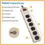 Tripp Lite 6 Outlet Surge Protector Power Strip, 6ft Cord, Commercial-Grade, Metal, (PM6SN1)