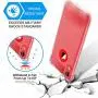 iPhone XR Case with Card Holder and[Screen Protector Tempered Glass x2Pcs] SUPBEC Protective Ultra-Thin-Slim Cover with Silicone TPU Shockproof Rubber Wallet Case for iPhoneXR 6.1''-Clear