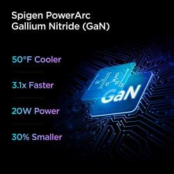 Spigen USB C Charger, 20W GaN Type C for iPhone Fast Charger, Foldable Wall Charger PD 3.0 Power Adapter Block for iPhone 12 Pro Max iPhone 12 Mini MagSafe Charger iPhone 11 X SE 2020 iPad