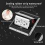 Vagueior Pop-Up Floor Box Kit, 20A Tamper-Weather Resistant Receptacle GFCI Outlet, Corrosive Resistant Hardware, Black
