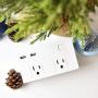 Etekcity Wall Surge Protector Power Strip with 2 USB Charging Ports, 2.4A Fast Charge, 5610 Joules, 1800W/15A, UL Listed, White