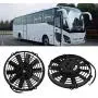 Aramox Car Cooling Fan, 12V 24V 80W 9 Inch Universal Curved Blade Air Conditioner Condenser Electric Cooling Fan