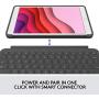 Logitech Combo Touch for iPad (7th and 8th Generation) Keyboard case with trackpad, Wireless Keyboard, and Smart Connector Technology – Graphite