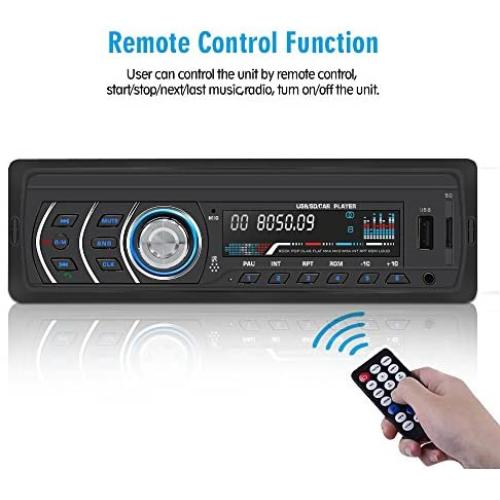 1Din Car Stereo Player Car Radio FM and MP3 Wireless Receiver Aux with USB Port and SD Card Music Universal Player JQ1581