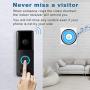 WiFi Video Doorbell Receiver, YIROKA Camera Video Chime with 58 Ringtones, 4 Adjustable Volume Levels, Night Light, Black Receiver (Doorbell Receiver only)