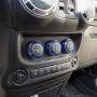 Danti 3pcs Audio Air Conditioning Button Cover Decoration Twist Switch Ring Trim for Jeep Wrangler JK JKU Patriot Liberty 2011-2018 Dodge Challenger 2008-2014 (Blue)