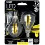 Feit Electric BPA1575C/827/FIL/2 75 Watt Equivalent 800 Lumen Dimmable A15 LED Filament Light Bulb E12 Base, 3.2''H x 1.85''D, 2700K (Soft White), 2 Piece