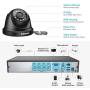 ANNKE 8CH Surveillance Security Camera System 5MP Lite H.265+DVR Recorder and (4) Outdoor 1080P 2MP CCTV Dome Cameras with Ultra Clear Night Vision, Email Alert with Snapshots, NO Hard Drive-S300