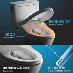 TOTO SW3056#01 S550E Electronic Bidet Toilet Seat with Cleansing Warm, Nightlight, Auto Open and Close Lid, Instantaneous Water Heating, and EWATER+, Elongated Contemporary, Cotton White