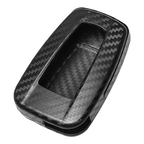 TANGSEN Smart Key Fob Case for TOYOTA AVALON CAMRY COROLLA HATCHBACK C-HR PRIUS PRIME RAV4 2 3 4 Button Keyless Entry Remote Personalized Protective Cover Plastic 3D Carbon Fiber Emboss