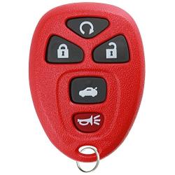 KeylessOption Keyless Entry Remote Start Control Car Key Fob Replacement for 22733524-Red