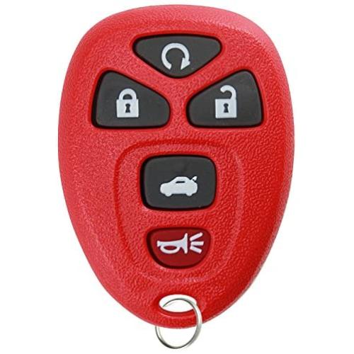 KeylessOption Keyless Entry Remote Start Control Car Key Fob Replacement for 22733524-Red