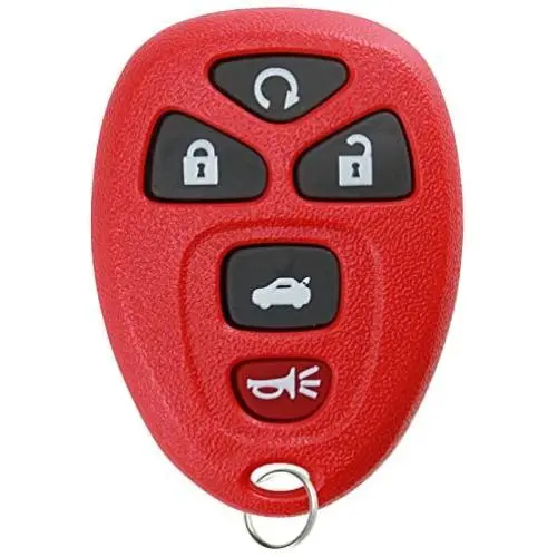 KeylessOption Keyless Entry Remote Start Control Car Key Fob Replacement for 22733524-Red