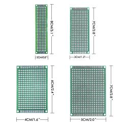 Double Sided PCB Prototype Board PCB Kit with Bonus Case, TAKSDAI 72 Pieces 4 Sizes Prototype Board Universal PCB Board DIY Protoboard Handy for Soldering Electronics Project Experiment