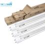 Focuslux 4 Pack T8 T12 LED Bulbs 4 Foot, 18W = 40W Fluorescent, 3200Lm, 4000K, T10 Light Tube, Single or Double Ended Powered, Dual End Ballast Compatible & Bypass , UL, DLC, Clear