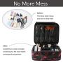 Wular Makeup Organizer | Makeup bag | Makeup Case | Travel bag With Compartments Adjustable Dividers for Makeup Brushes Toiletry Jewelry Digital Accessories