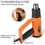 SEEKONE Heat Gun 1800W Heavy Duty Hot Air Gun Kit with 752℉&1112℉ Dual-Temperature Settings and 4 Nozzles for Crafts, Shrinking PVC, Stripping Paint