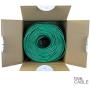 trueCABLE Cat6 Plenum (CMP), 1000ft, Green, 23AWG 4 Pair Solid Bare Copper, 550MHz, ETL Listed, Unshielded Twisted Pair (UTP), Bulk Ethernet Cable