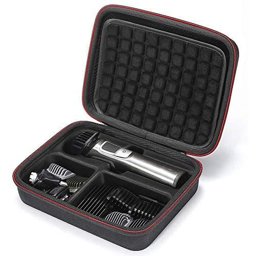 L3 Tech Hard Travel Carrying Case for Philips Norelco MG7750/49 MG7730/15 MG5720/15 MG7770/15 Multigroom 7000 Face Styler and Grooming Kit, (Device and Accessories are not Included) - Black