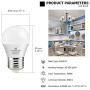 Hansang A15 LED Bulb Light 6 Watt (60w Equivalent),E26 Standard Base,5000K Daylight,600 Lumens,Frosted G45/A15 Bulb Shape,CRI>83,Ceiling Fan Light Bulb,Home Appliance Bulb,No Dimmable (6 Pack)