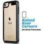 ULAK iPod Touch 7 Case,iPod Touch 6 & 5 Case, Clear Slim Hybrid Bumper TPU/Scratch Resistant Hard PC Back / Corner Shock Absorption Case for Apple iPod Touch 5th 6th 7th Generation, Black