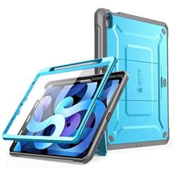 SUPCASE Unicorn Beetle Pro Series Case Designed for iPad Air 4 (2020) 10.9 Inch, with Pencil Holder & Built-in Screen Protector Full-Body Rugged Heavy Duty Case (Blue)