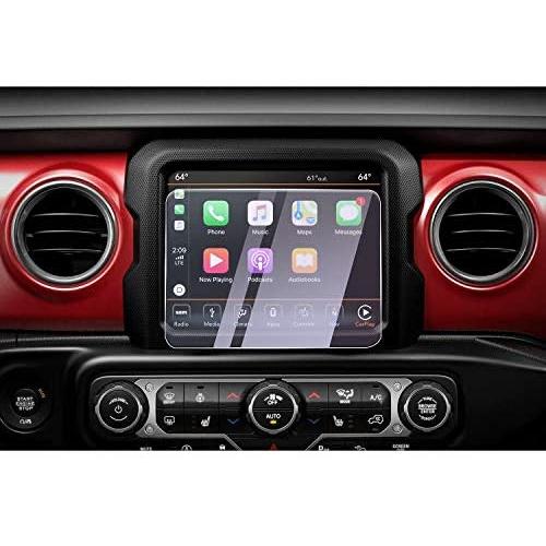 CDEFG for 2018 2019 2020 2021 Wrangler JL/ 2020 2021 Gladiator JT Center Control Touchscreen Navigation Touch Screen Protector, HD Clear Tempered Glass Scratch Resistance (8.4IN Anti Blue-Ray)