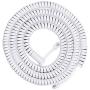 Power Gear Coiled Telephone Cord, 12 Feet, Phone Cord works with All Corded Landline Phones, for Use in Home or Office, White, 27640
