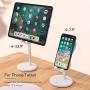 Cell Phone Stand,Angle Height Adjustable Nediea Cell Phone Stand for Desk,Cute Rabbit Phone Holder Stand for Desk, Compatible with All Mobile Phones,iPhone,Samsung,Pixel,iPad,Tablet(4-13in) (White)