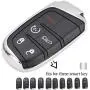 Lcyam TPU Car Key Fob Cover Glossy Flexible Case Fits for Dodge Ram Jeep Grand Cherokee Chrysler Smart Keyless Entry Remote Key 2 3 4 5 Button … (Silver) Lcyam TPU Car Key Fob Cover Glossy Flexible Case Fits for Dodge Ram Jeep Grand Cherokee Chrysler Smart Keyless Entry Remote Key 2 3 4 5 Button … (Silver)