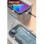 SupCase Unicorn Beetle Pro Series Case for iPhone 12 Pro Max (2020 Release) 6.7 Inch, Built-in Screen Protector Full-Body Rugged Holster Case(Cerulean)