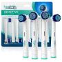 Compatible with Oral-B Electric Toothbrush Sensitive Replacement Head Generic - 8-Pack | Gentle-Action Tooth Brush Heads with Dupont Bristles | Sensitive Gums & Teeth & Gentle Whitening Action | Braun