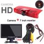 Navinio Super HD Car Third Roof Top Mount Brake Lamp Camera Brake Light Rear View Backup Camera+7'' LCD Car Dashboard Color Monitor for Chevrolet Express GMC Savana Vans Exporer Vans Cargo