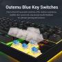 Redragon K552 Mechanical Gaming Keyboard 60% Compact 87 Key Kumara Wired Cherry MX Blue Switches Equivalent for Windows PC Gamers (RGB Backlit Black)