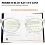 Blue Light Blocking Reading Glasses for Women Men, Fashion Computer Glasses-1.0