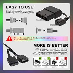 Mr.Canicula ARGB PC Fans 120mm 3 Pack,Cooling case Fans for Gaming pc,1255KK Quiet High Airflow,Adjustable Color LED PC Fan,CPU Coolers,Radiators System