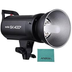 Godox SK400II Professional Compact 400Ws Studio Flash Strobe Light Built-in Godox 2.4G Wireless X System GN65 5600K with 150W Modeling Lamp for E-Commerce Product Portrait Lifestyle Photography