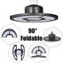 ISKYDRAW 120W LED Garage Lights 12000lm Deformable LED Garage Ceiling Lights Shop Light 6500K Daylight Glow Adjustable High Bay Light for Garage,Warehouse,barn,Support E26/27 Standard Base