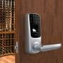 Ultraloq UL3 Fingerprint and Touchscreen Keyless Smart Lever Door Lock (Satin Nickel) | 3-in-1 Keyless Entry | Secure Finger ID | Anti-peep Code | Premium Construction Material | Match Home Aesthetics