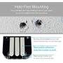 TotalMount Hole-Free Remote Holders - Eliminate Need to Drill Holes in Your Wall (for 2 or 3 Remotes - Black - Quantity 2)