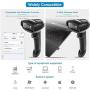 NETUM Bluetooth Barcode Scanner, Compatible with 2.4G Wireless & Bluetooth Function & Wired Connection, Connect Smart Phone, Tablet, PC, CCD Bar Code Reader Work with Windows, Mac,Android, iOS