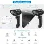 NETUM Bluetooth Barcode Scanner, Compatible with 2.4G Wireless & Bluetooth Function & Wired Connection, Connect Smart Phone, Tablet, PC, CCD Bar Code Reader Work with Windows, Mac,Android, iOS