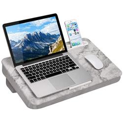 LapGear Elevation Lap Desk with Booster Cushion -White Marble - Fits up to 17.3 Inch Laptops - Style No. 87966