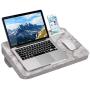 LapGear Elevation Lap Desk with Booster Cushion -White Marble - Fits up to 17.3 Inch Laptops - Style No. 87966